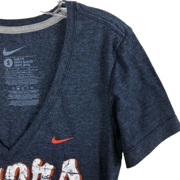 NIKE Slim Fit Detriot Tigers Short Sleeve V Neck Shirt Size Small - Picture 3 of 9